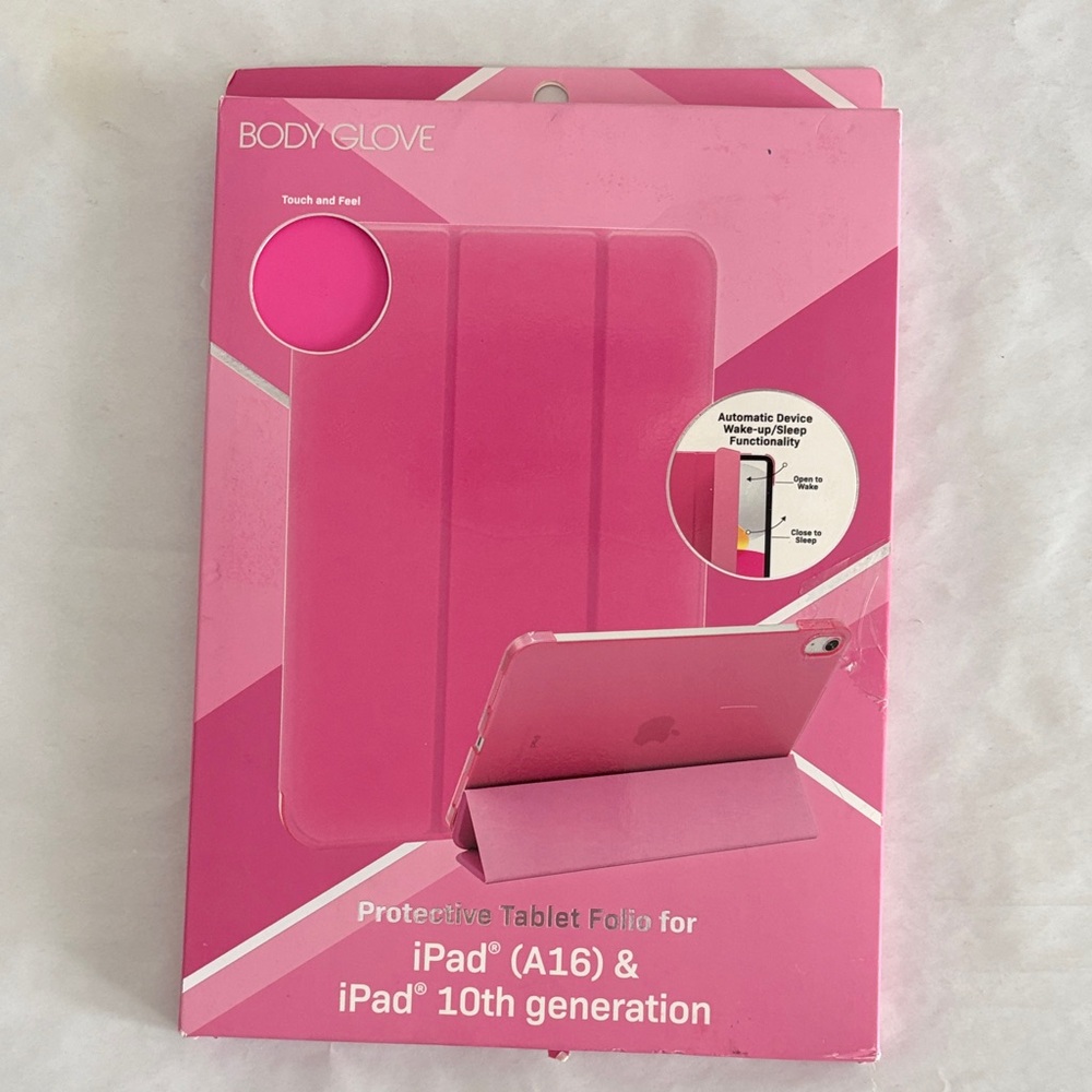 Body Glove Pink Protective Tablet Folio for iPad 10th Gen a16 hot Pink